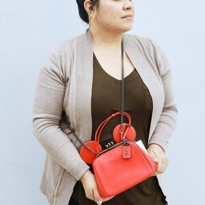 NWT Coach LIMITED EDITION 1941 MIKCEY EAR Kisslock Frame Satchel Bag w Chain